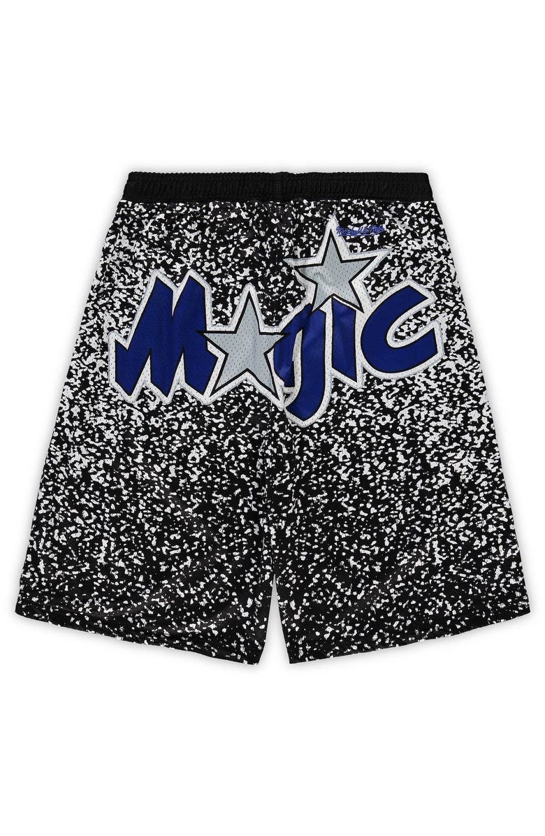 Mitchell & Ness Men's Mitchell & Ness Black Orlando Magic Big & Tall Hardwood Classics Jumbotron Shorts, Alternate, color, 