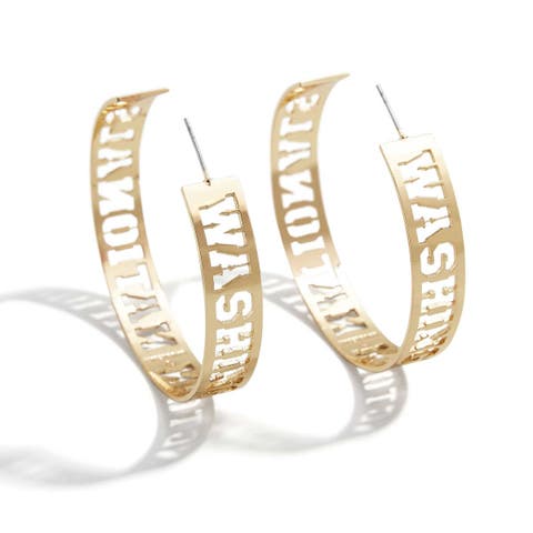x Baublebar Washington Nationals Large Cutout Hoop Earrings