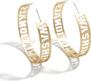 WEAR by Erin Andrews x Baublebar Washington Nationals Large Cutout Hoop Earrings