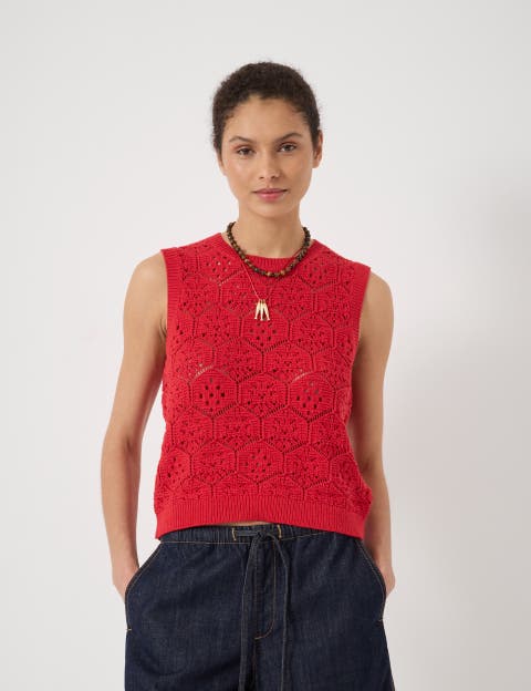 Crochet Cotton Sleeveless Vest