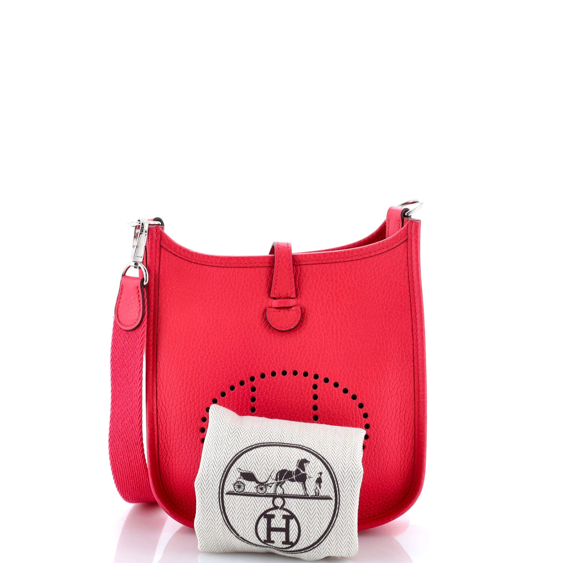 Pre-Owned Hermes Evelyne Bag Gen III Clemence TPM, Alternate, color, Rose Extreme