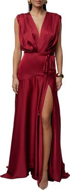JLUXLABEL Amalia Satin Maxi Dress