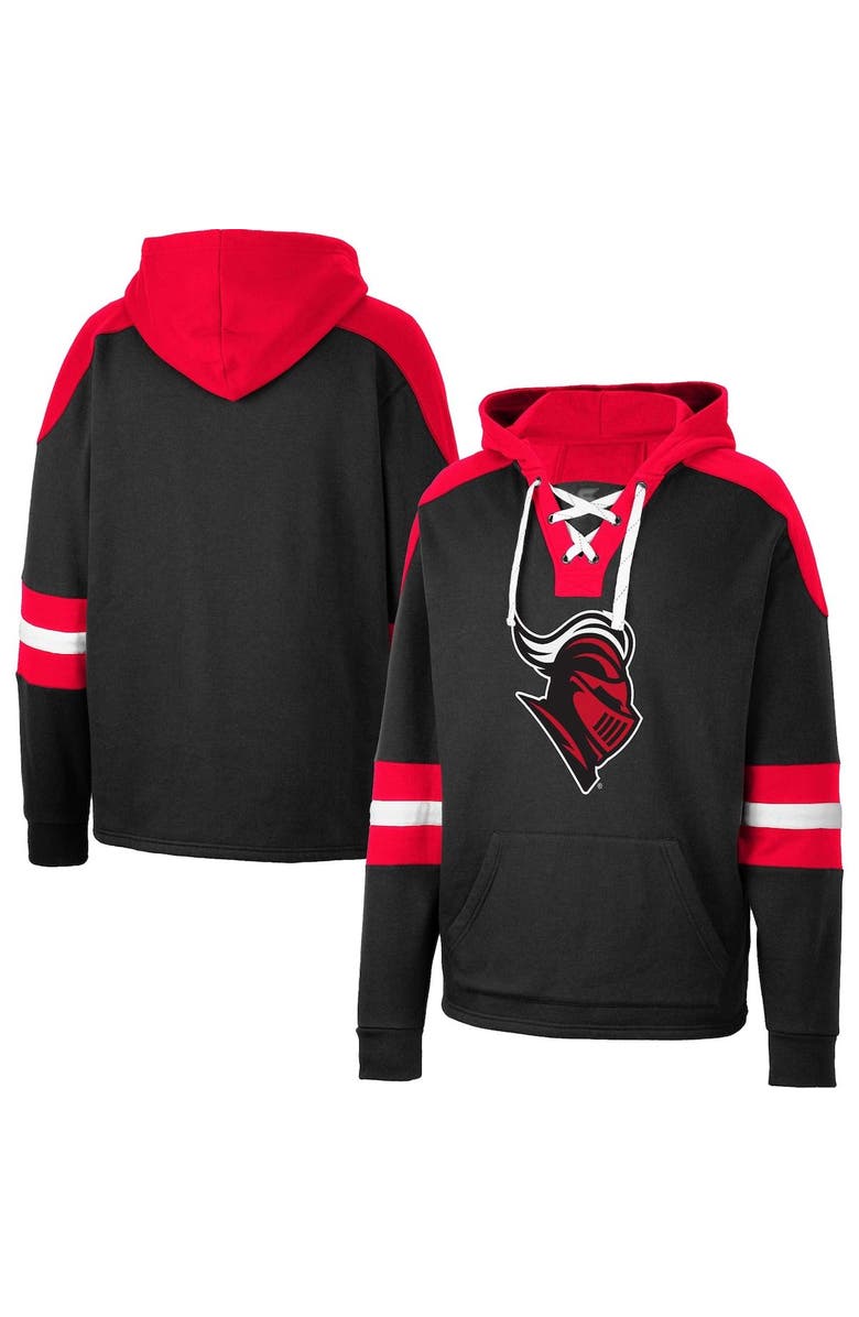 COLOSSEUM Men's Colosseum Black Rutgers Scarlet Knights Lace-Up 4.0 Pullover Hoodie, Alternate, color, 