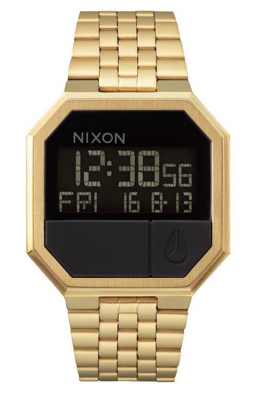 Nixon Rerun Digital Bracelet Watch, 39mm in Gold/Black/Gold at Nordstrom