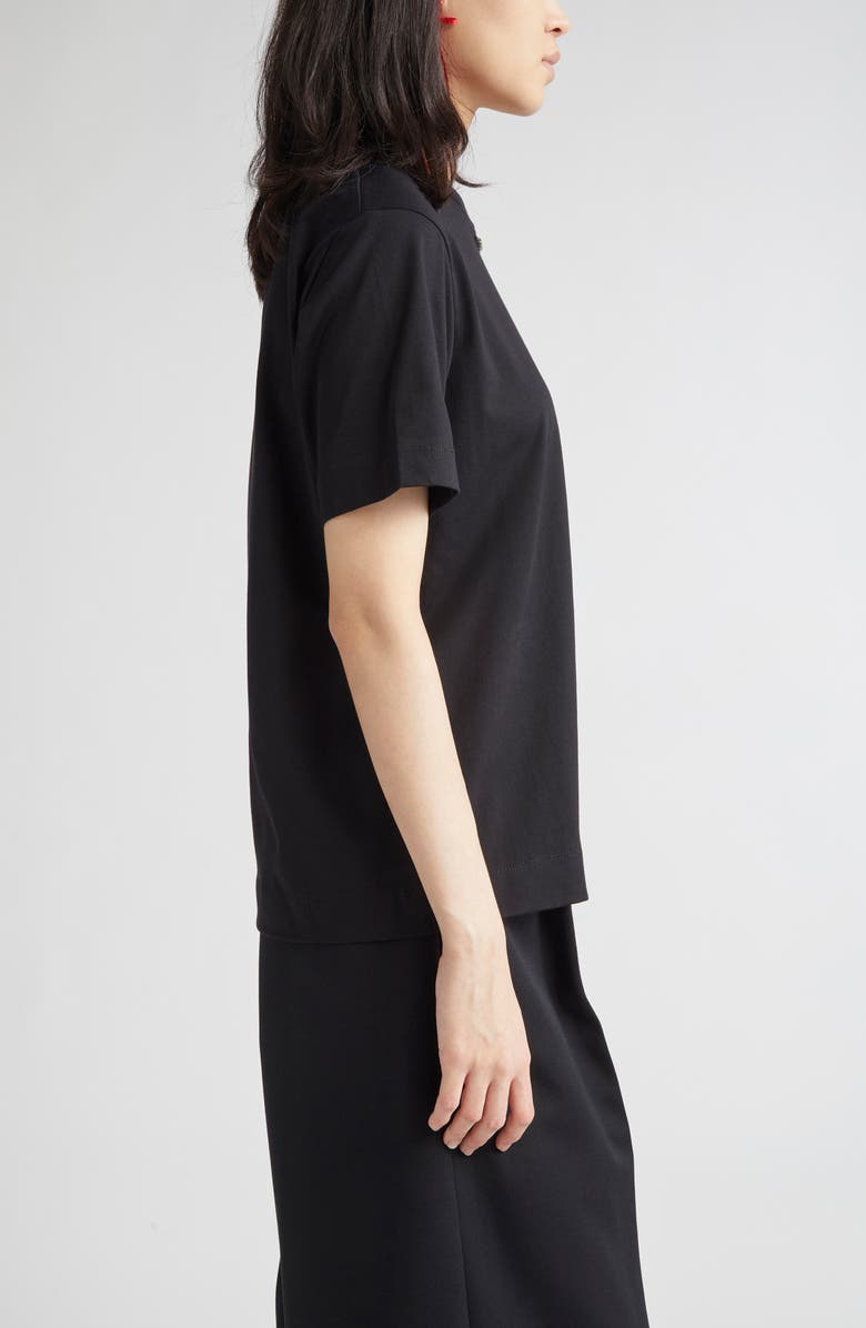 Simone Rocha Crystal Embellished Carnation Cotton T-Shirt, Alternate, color, 