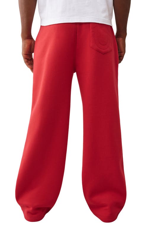 True Religion Flag Baggy Cotton Blend Sweatpants In Red