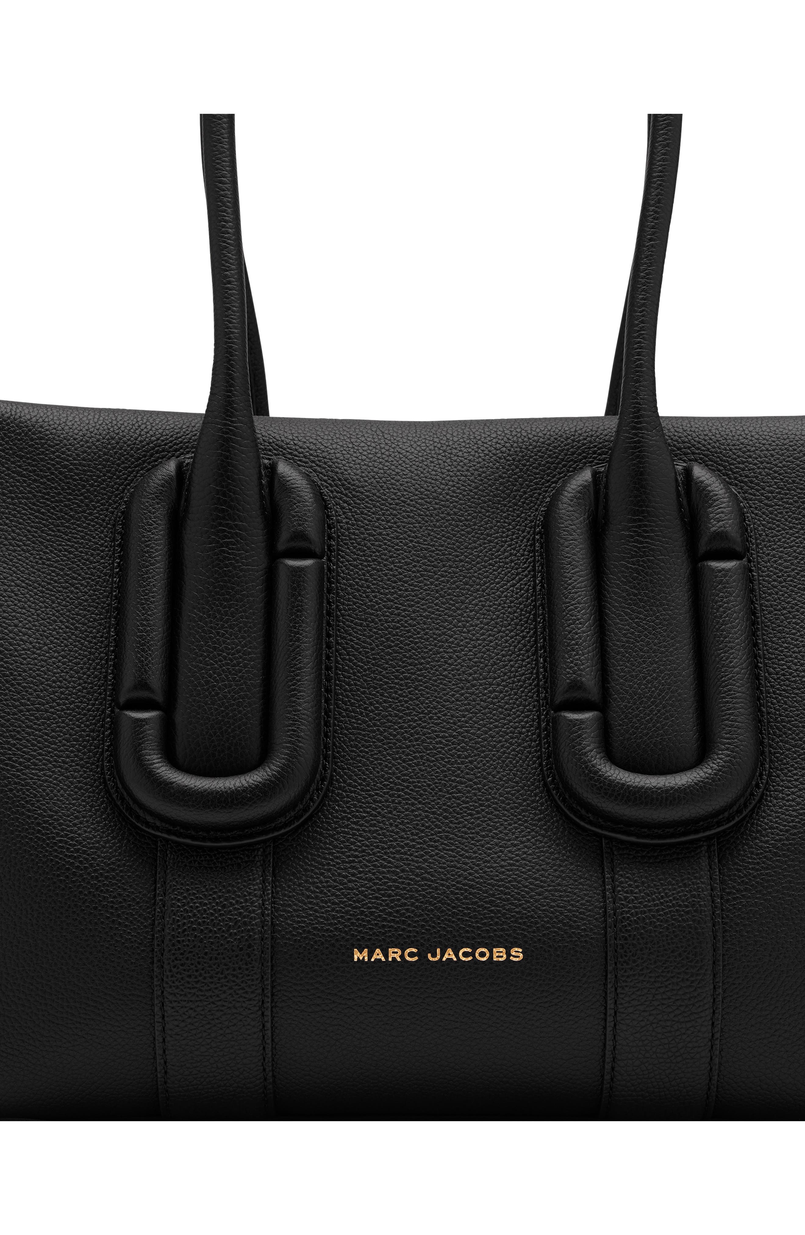 Babe City Leather Tote, Alternate, color, BLACK
