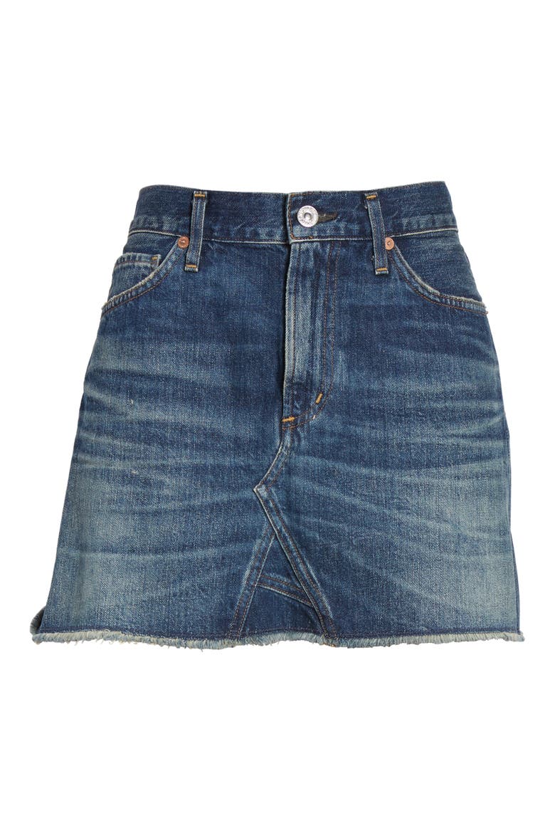 Denim Miniskirt, Alternate, color, COLTRANE BLUE