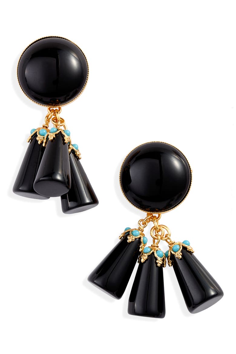 Trapani Earrings, Main, color, BLACK