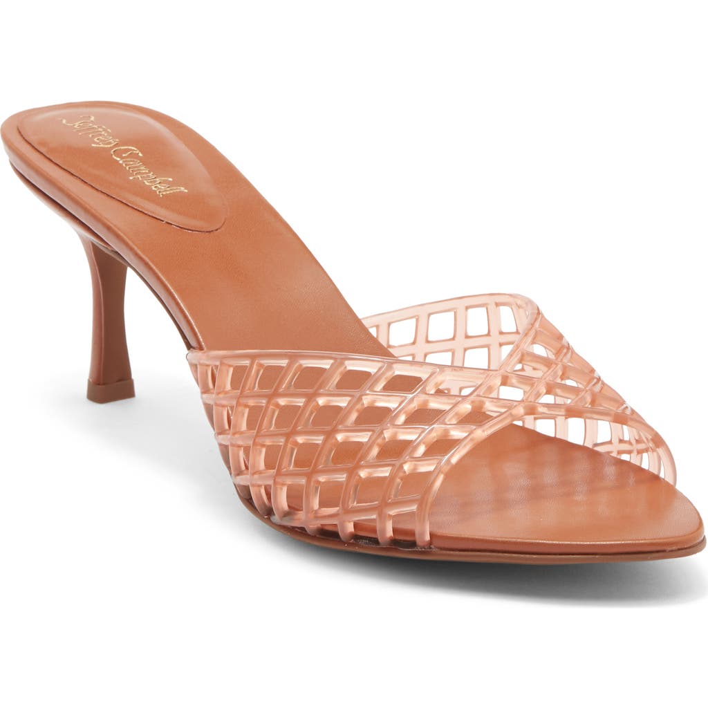 Jeffrey Campbell Seablue Jelly Slide Sandal In Brown