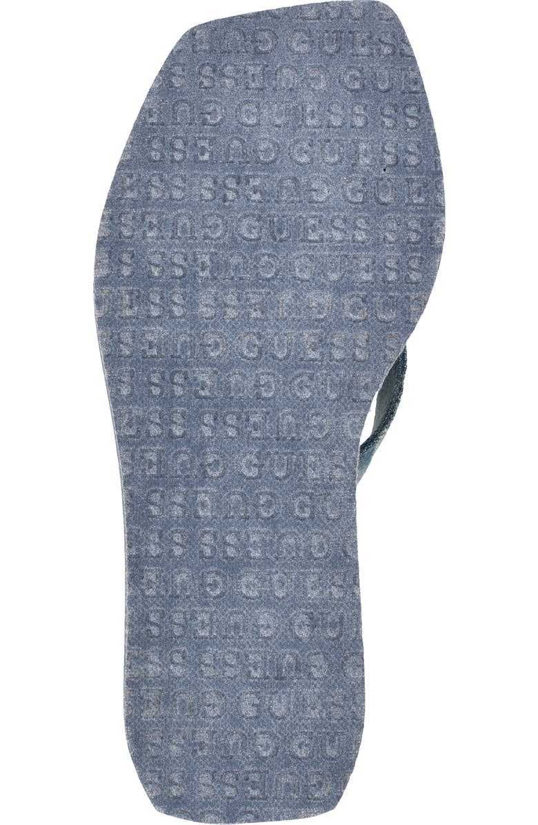 GUESS Demmey Platform Wedge Flip Flop, Alternate, color, Dark Blue