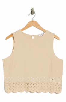 Ellen Tracy Eyelet Scallop Shell