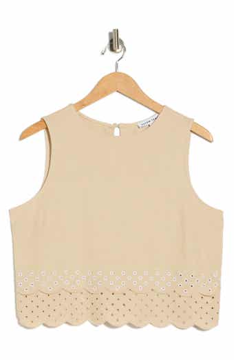 Ellen Tracy Eyelet Scallop Shell