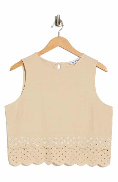 Ellen Tracy Eyelet Scallop Shell