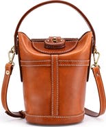 OLD TREND Begonia Genuine Leather Vintage Bucket Crossbody