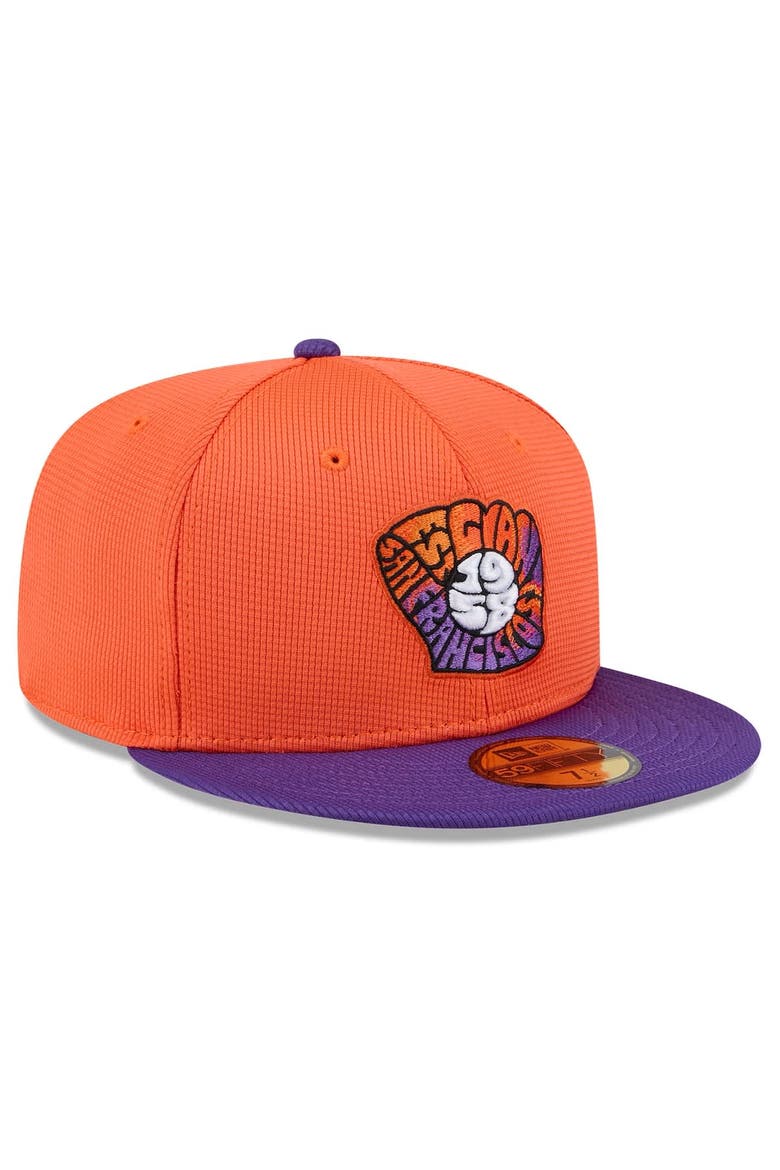 Men's New Era  Orange/Purple San Francisco Giants 2025 City Connect Batting Practice 59FIFTY Fitted Hat, Alternate, color, Orange
