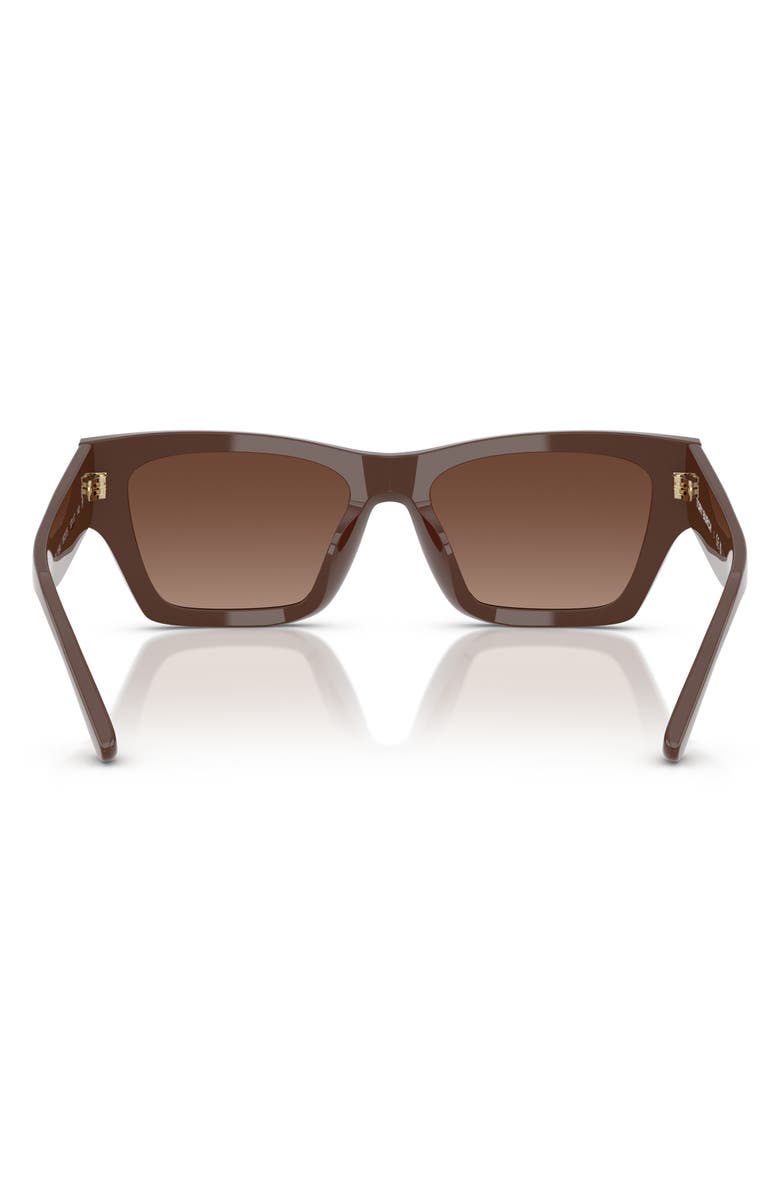 Tory Burch 52mm Rectangular Sunglasses, Alternate, color, Brown Gradient