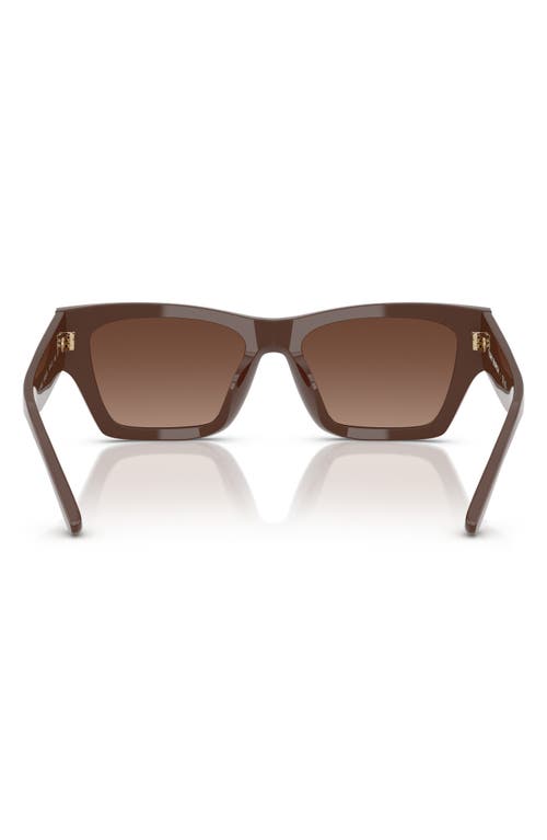 Tory Burch 52mm Rectangular Sunglasses In Brown Gradient