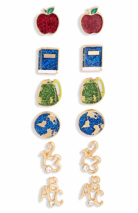 Set of 6 Stud Earrings