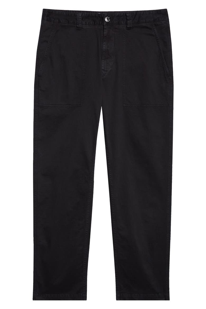 Cotton Stretch Utility Pants, Alternate, color, BLACK