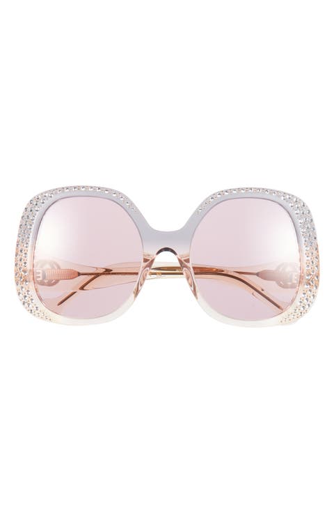 55mm Oversize Stud Sunglasses