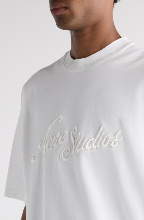 ACNE STUDIOS ACNE STUDIOS TOURIST LOGO EMBROIDERED COTTON T-SHIRT