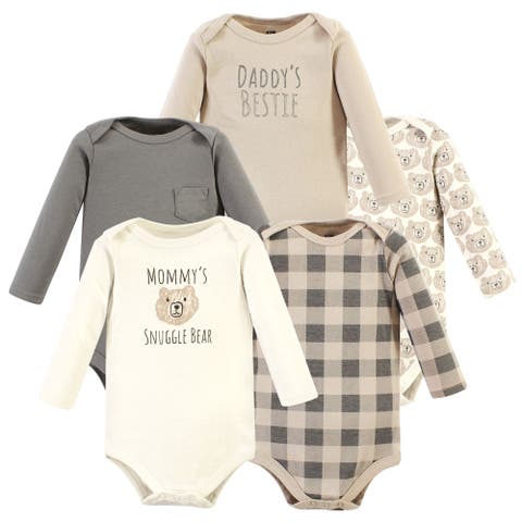Cotton Long-Sleeve Bodysuits 5-Pack (Baby)