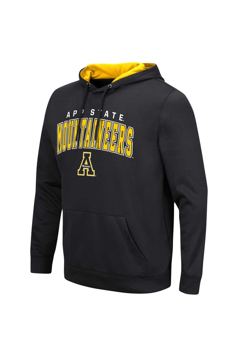 Men's Colosseum Black Appalachian State Mountaineers Resistance Pullover Hoodie, Alternate, color, Black
