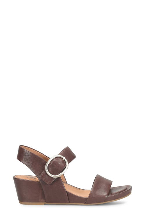 Söfft Vaya Ankle Strap Wedge Sandal In Cocoa Brown