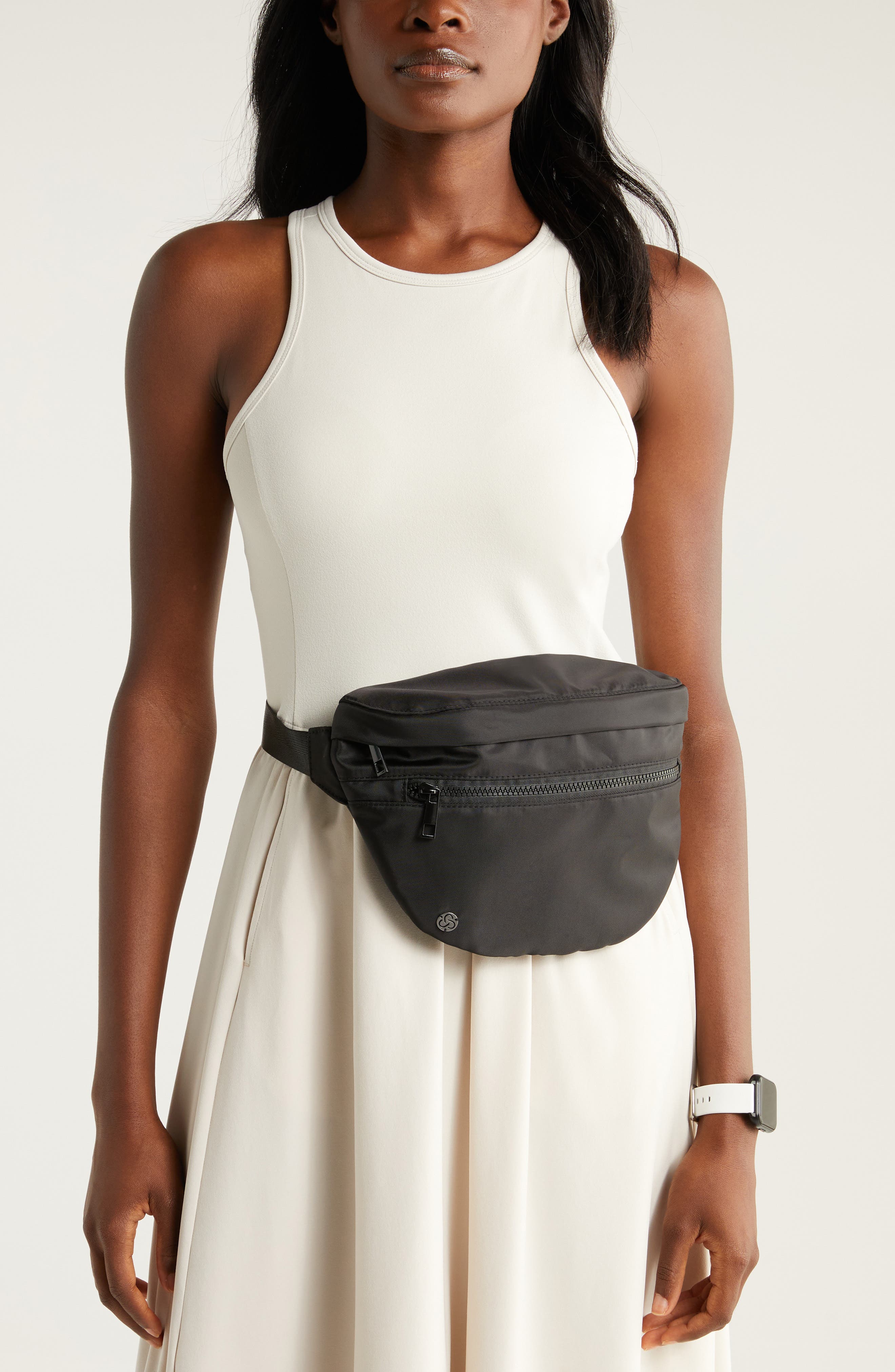Zella Nylon Belt Bag, Alternate, color, 
