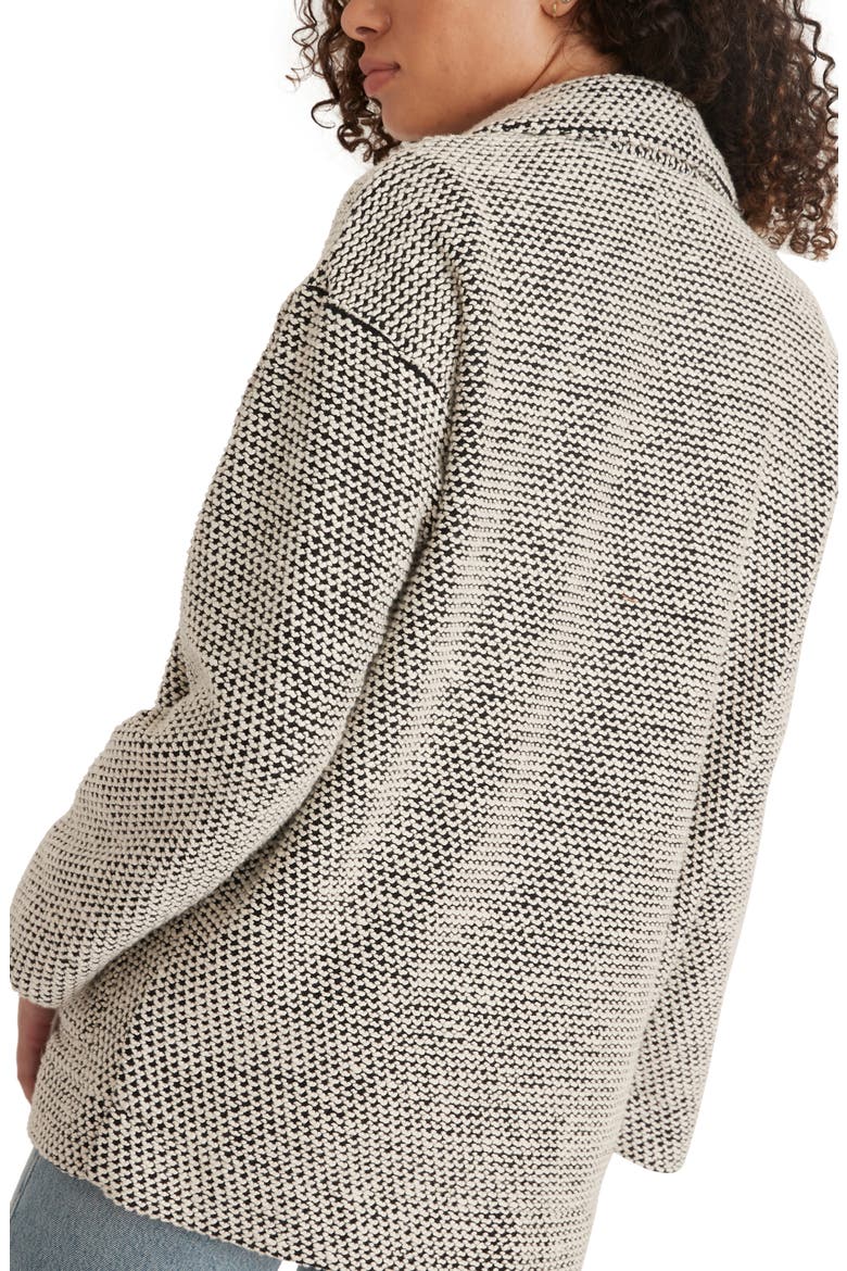 Birdseye Blazer, Alternate, color, BLACK/ WHITE CONTRAST