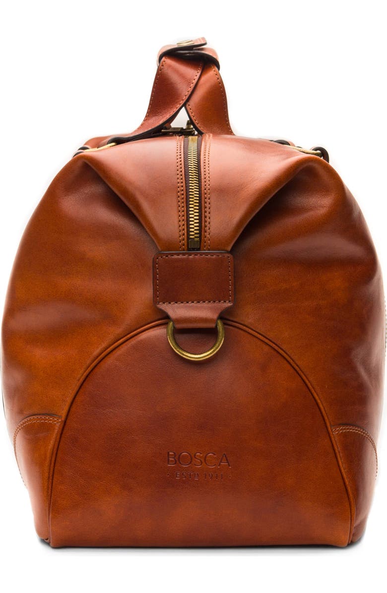 Bosca Leather Duffle Bag, Alternate, color,