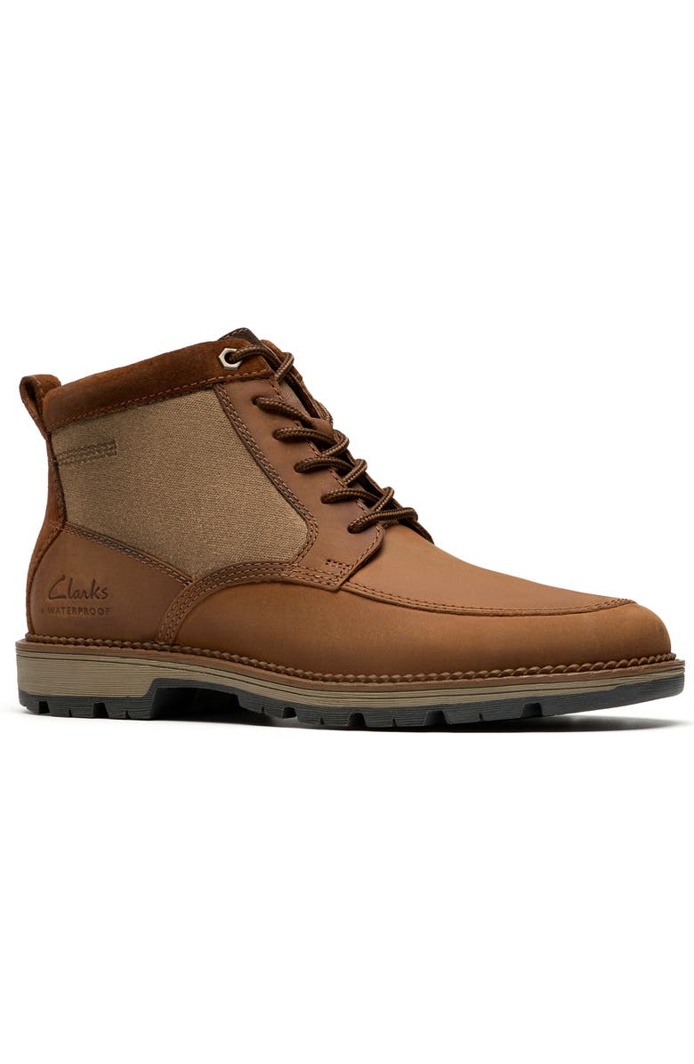 Clarks<sup>®</sup> Maplewalk Rise Boot, Main, color, Dark Tan Leather