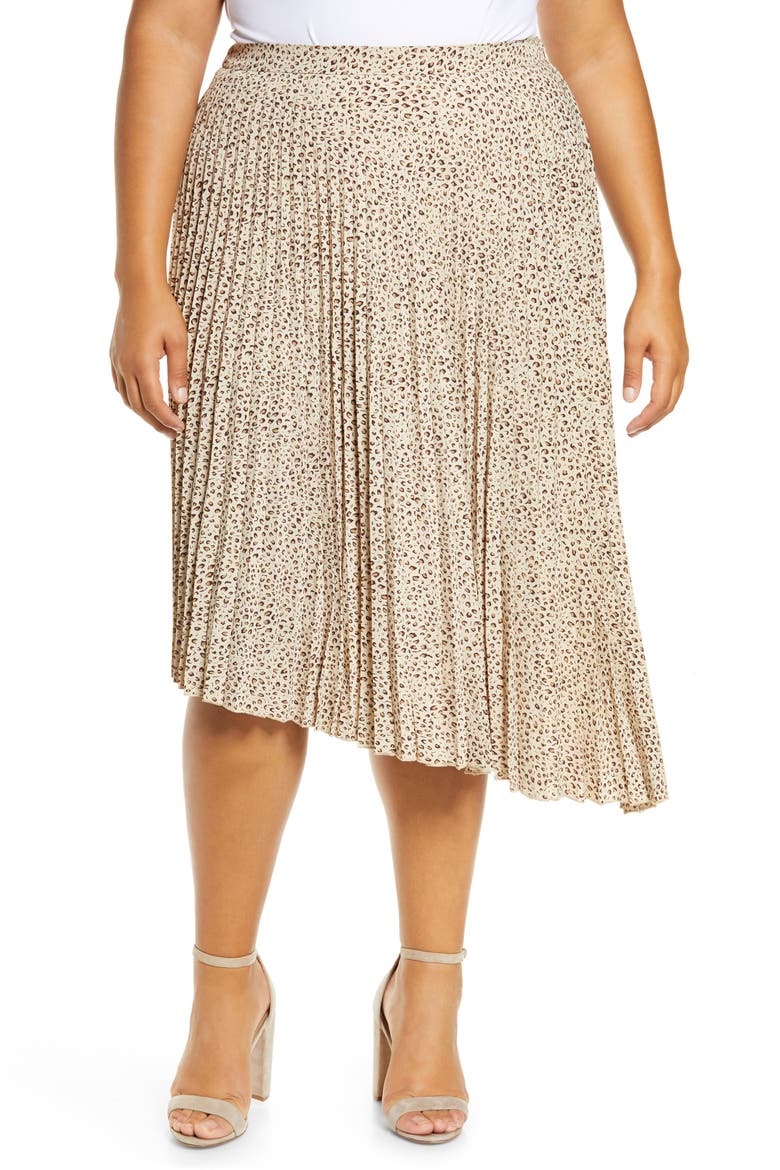 Pleated Skirt, Main, color, MINI LEOPARD