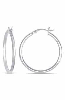 10K Gold Hoop Earrings, 30mm
