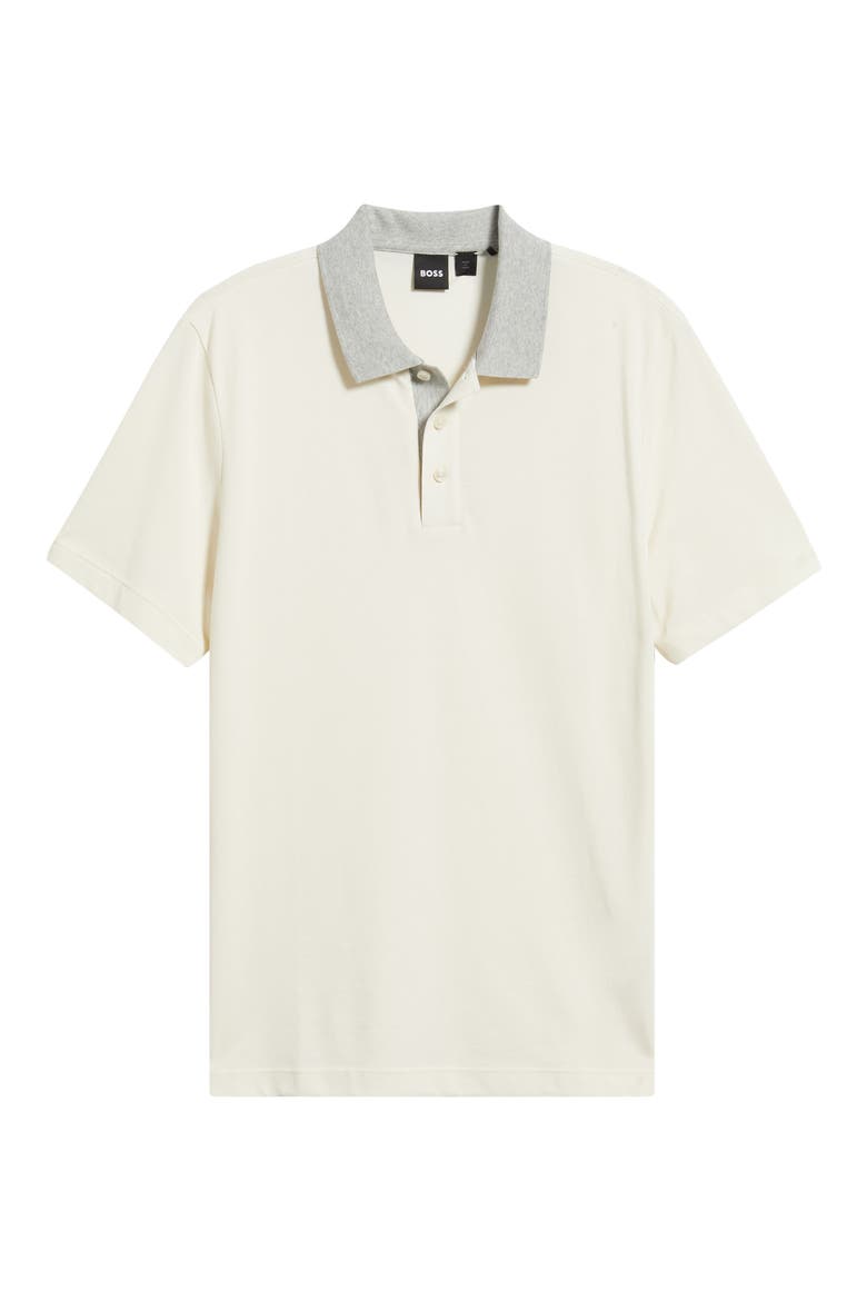 Parlay Contrast Collar Cotton Polo, Alternate, color, OPEN WHITE