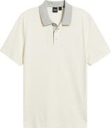 BOSS Parlay Contrast Collar Cotton Polo