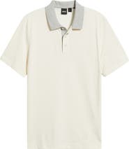 BOSS Parlay Contrast Collar Cotton Polo