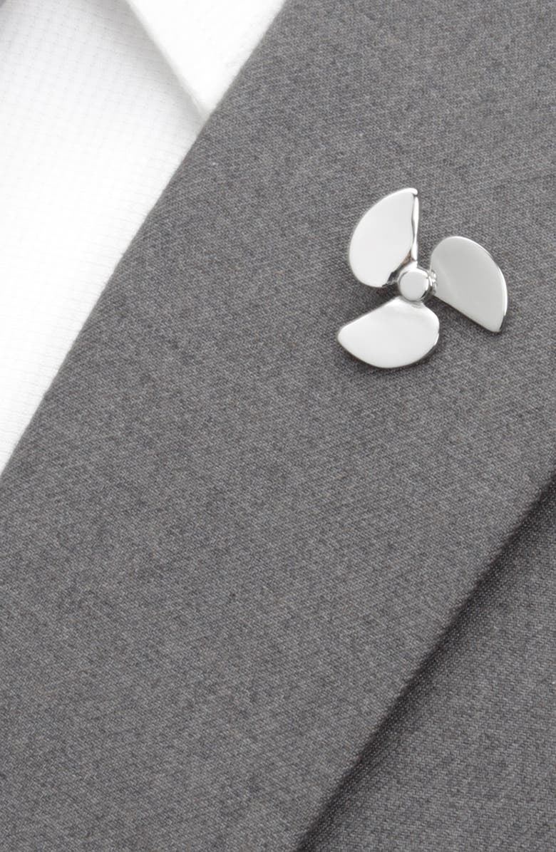 Cufflinks, Inc. 3D Boat Propellor Lapel Pin, Alternate, color,
