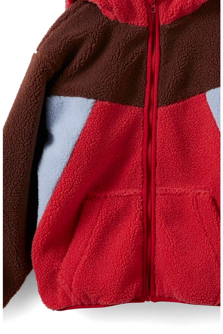 Kid's Eli Soft Fleece Jacket, Alternate, color, Rocky Road Varsity Red Cloud