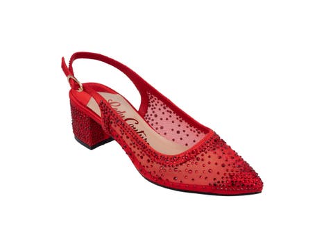 Rhinestone Mesh Slingback