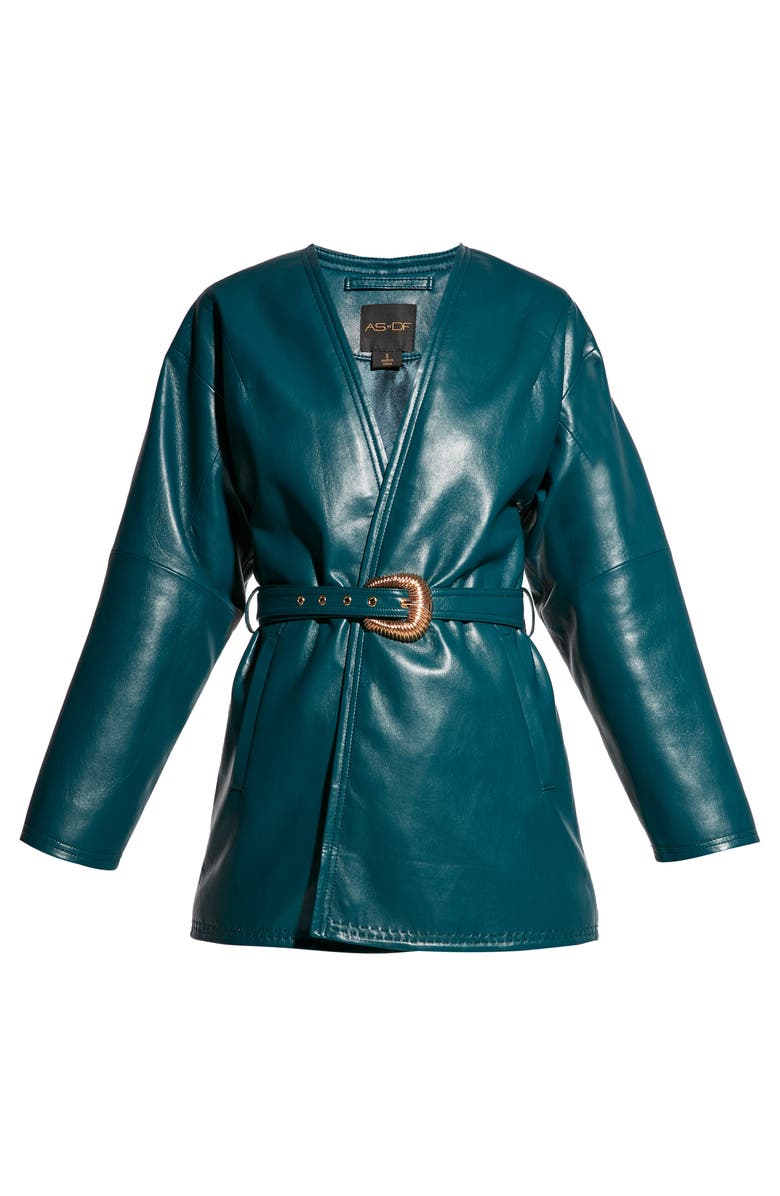 AS by DF Jasper Recycled Leather Coat, Alternate, color, Fuel