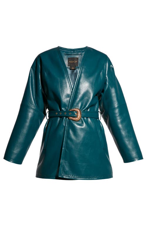 As By Df Jasper Recycled Leather Coat In Fuel