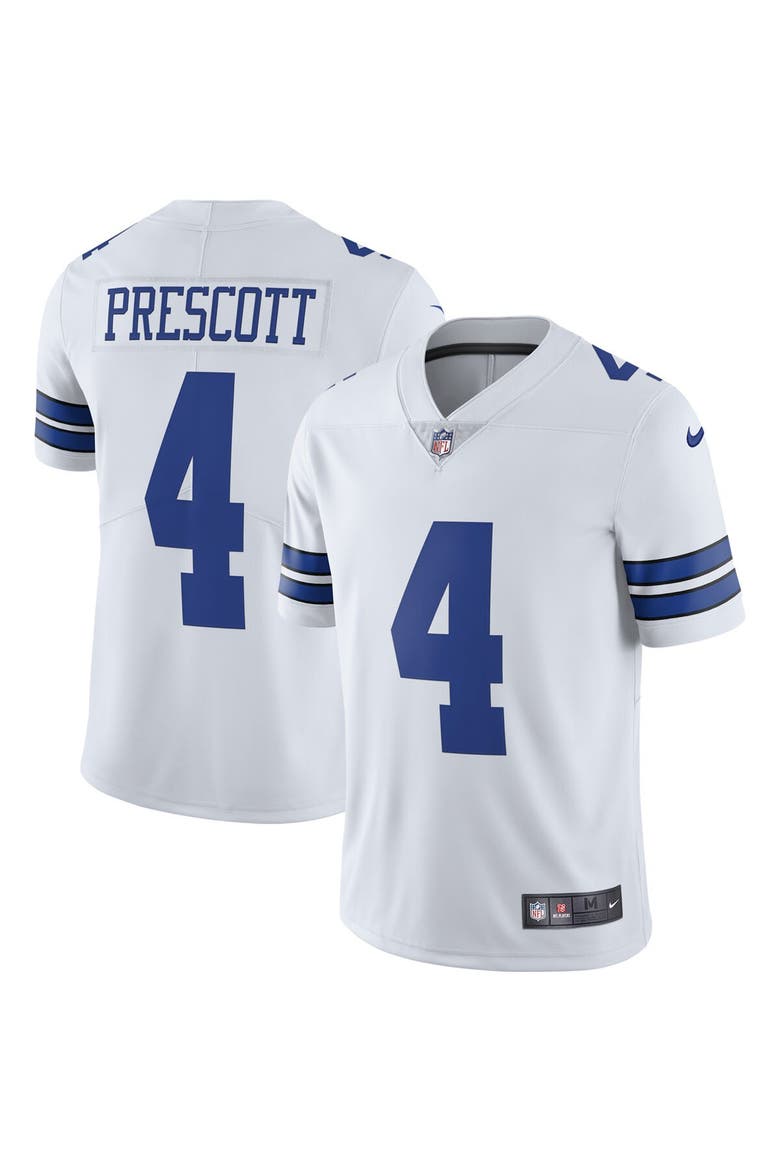 Men's Nike Dak Prescott White Dallas Cowboys Vapor Limited Player Jersey, Alternate, color, White