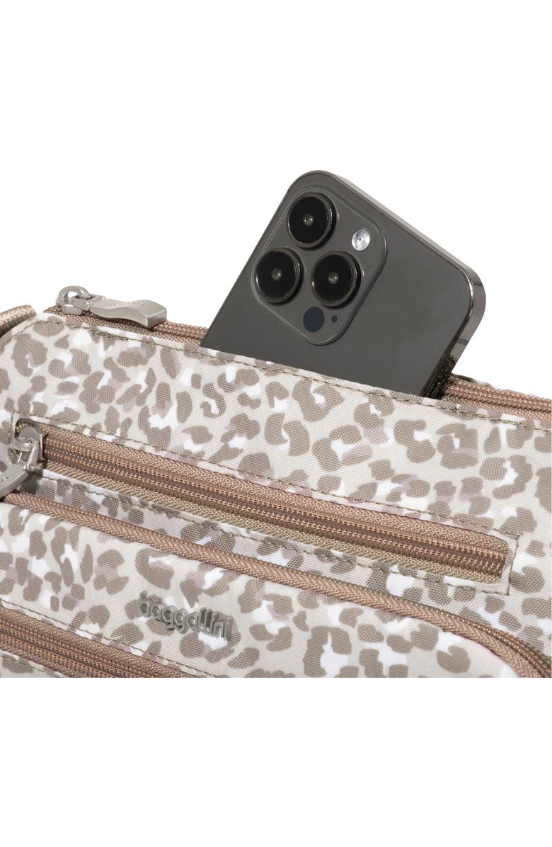 BAGGALLINI Marais Crossbody Bag, Alternate, color, Mocha Cheetah Print