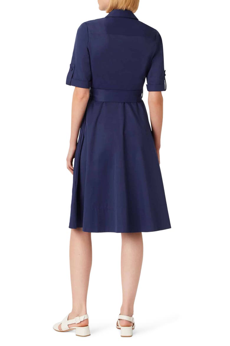 Tyra Roll Tab Sleeve Shirtdress, Alternate, color, FRENCH BLUE
