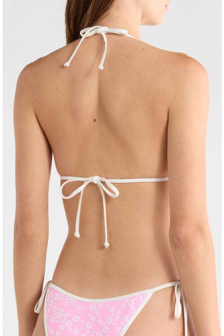 Bind Triangle Halter Bikini Top, Alternate, color, SUGAR SPRINKLE