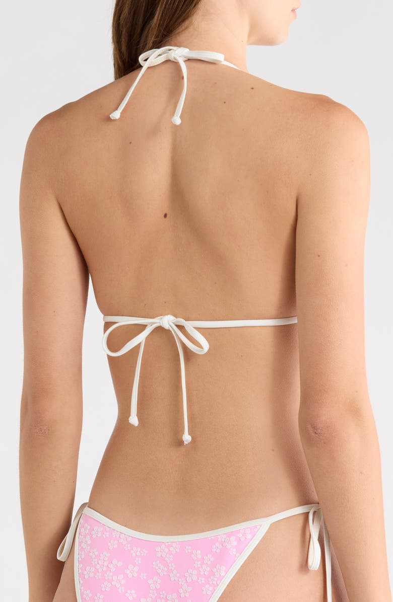 Kulani Kinis Bind Triangle Halter Bikini Top, Alternate, color, Sugar Sprinkle