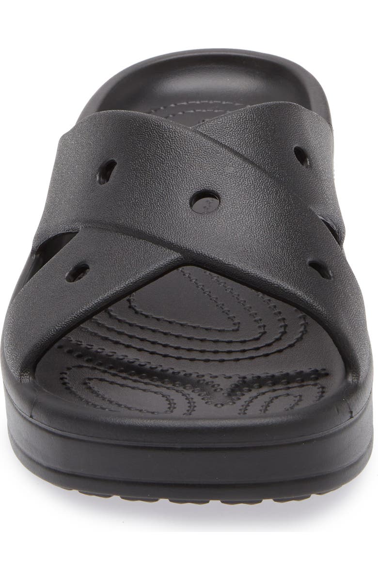 CROCS Cross Strap Slide Sandal, Alternate, color, Black