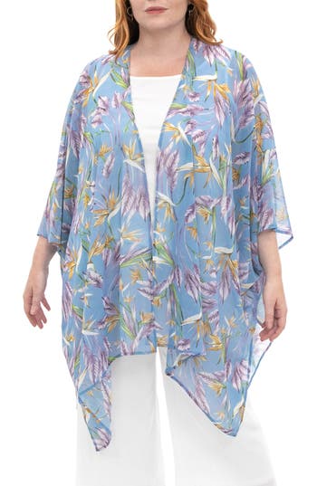 NINA LEONARD NINA LEONARD SEMI SHEER OPEN FRONT TOPPER 